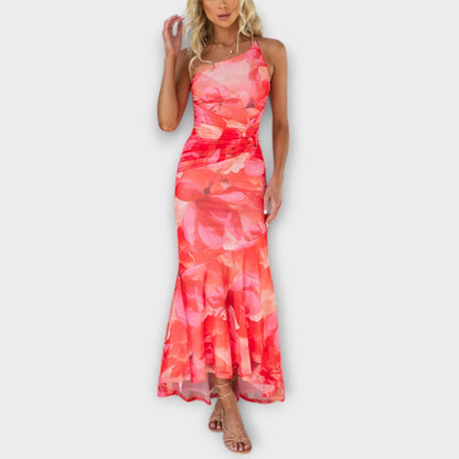 Pia - Maxidress con arricciatura laterale