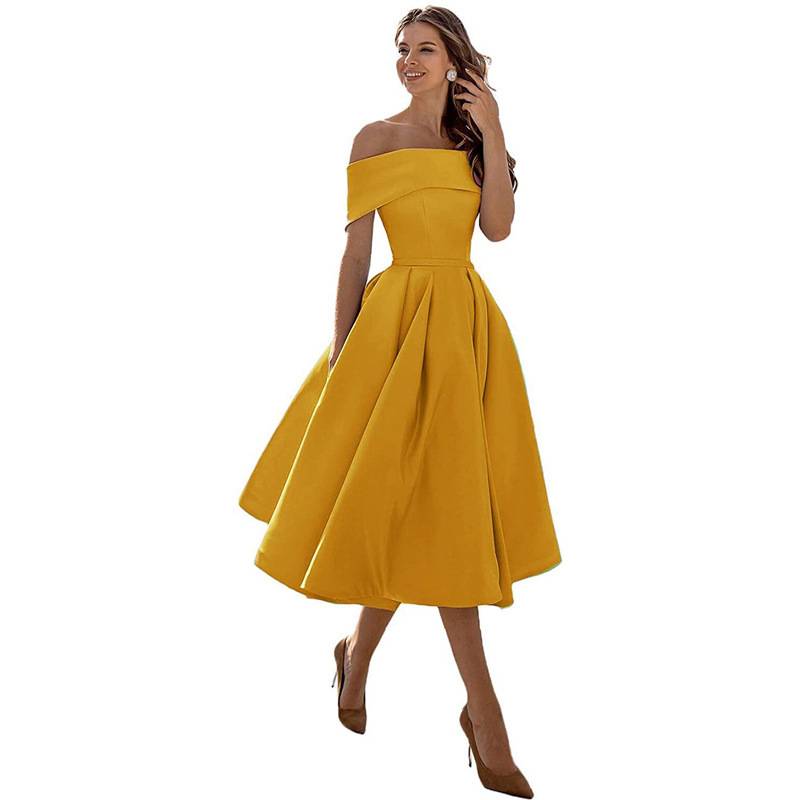Romy - Elegante Abito Maxidress Off-the-Shoulder Drappeggiato