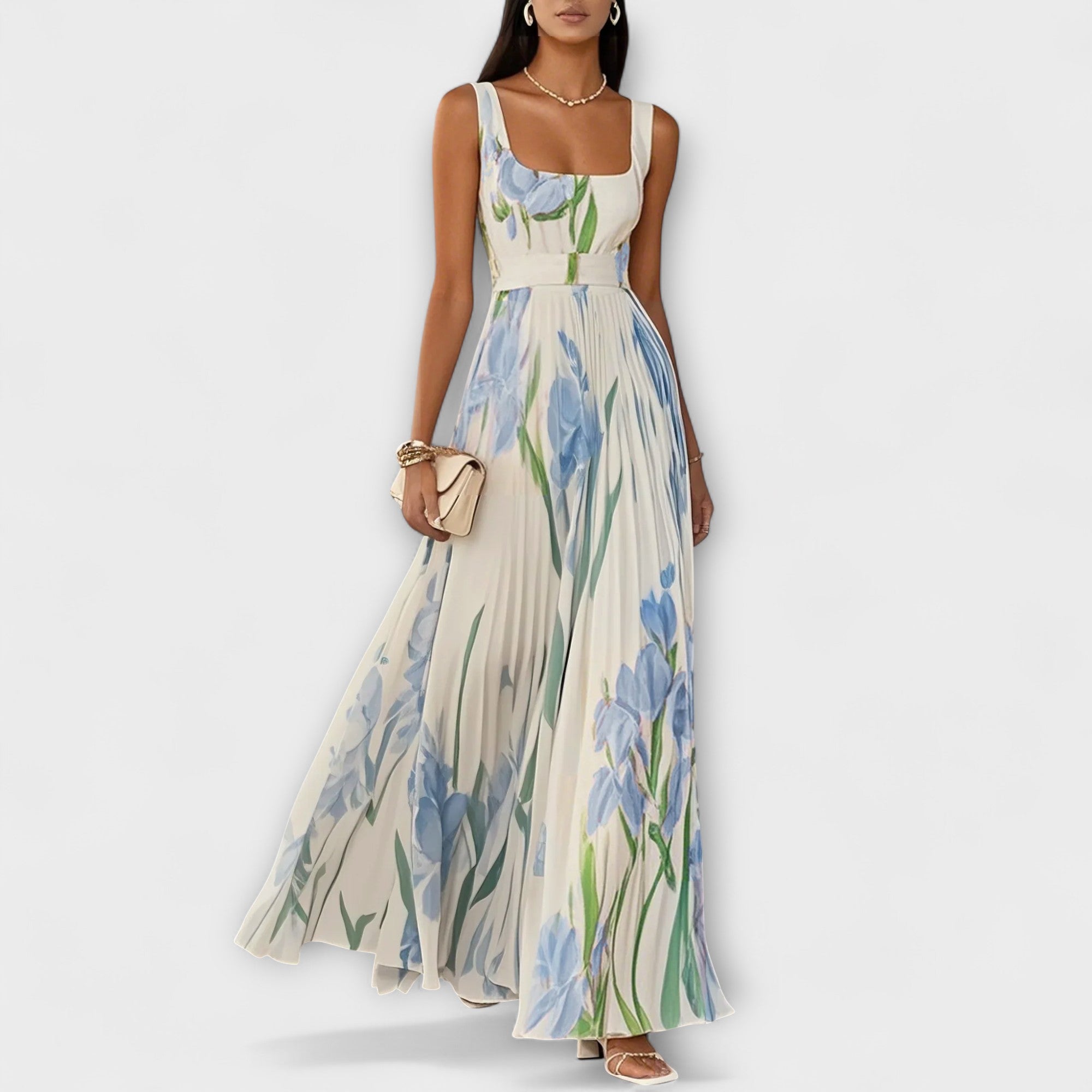 Abito Maxy in Chiffon a Fiori