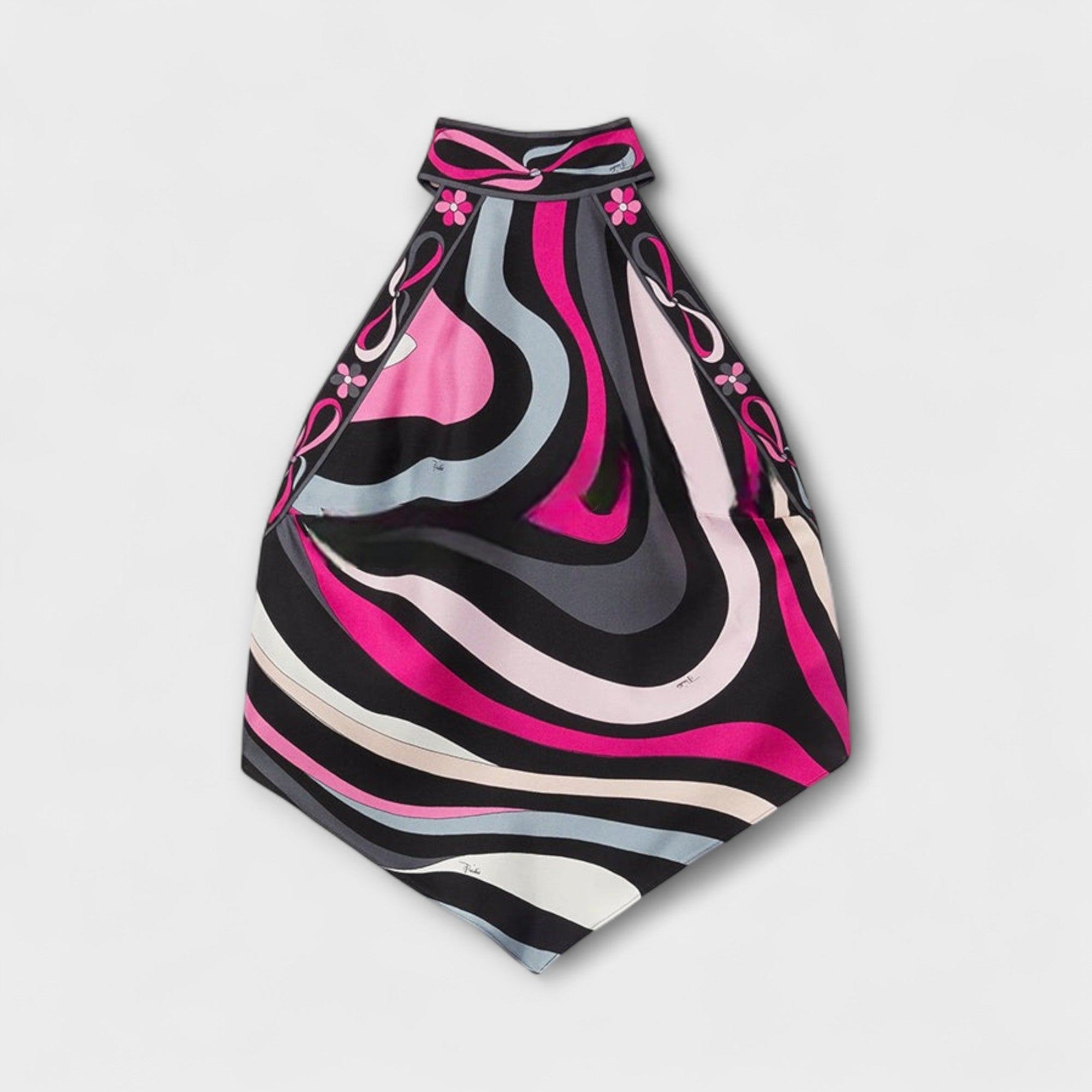 Everly - Set di top con collo halter e gonna midi asimmetrica