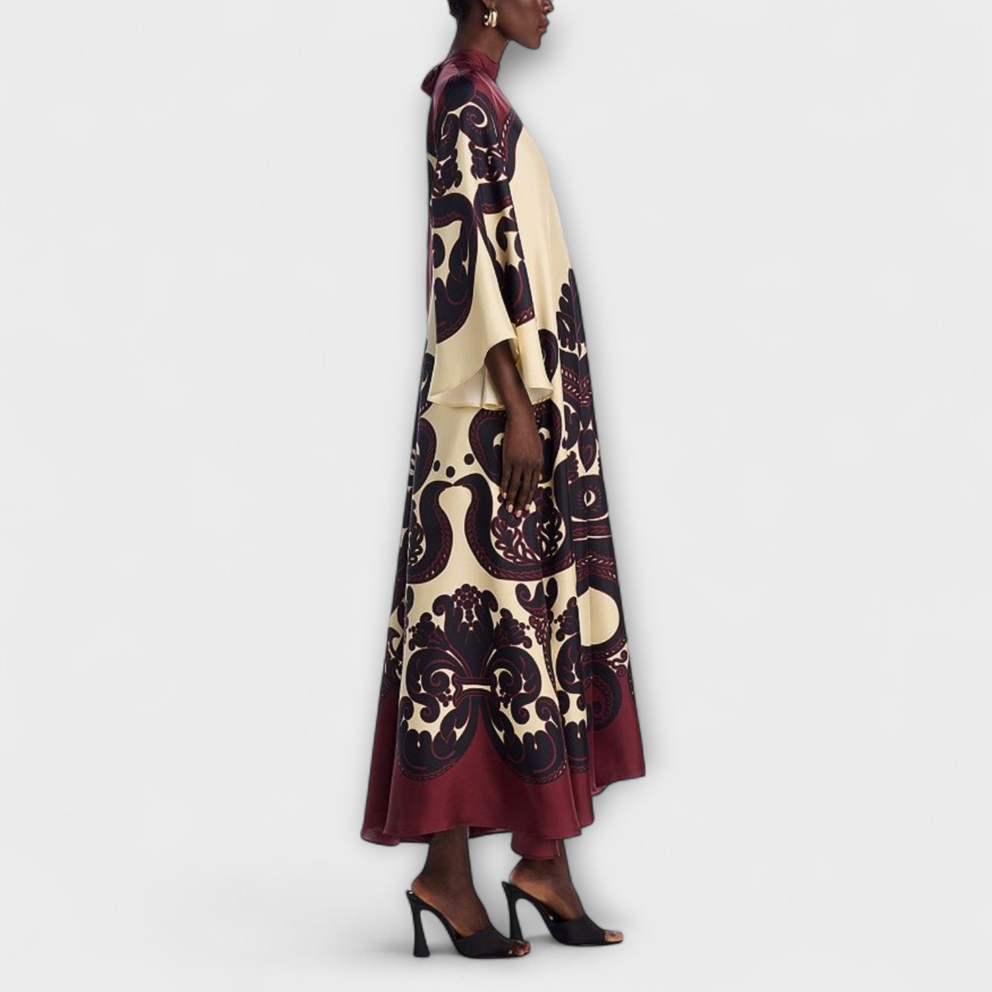 Lucy - Maxi abito con stampa Grenadilla per un'eleganza senza sforzo