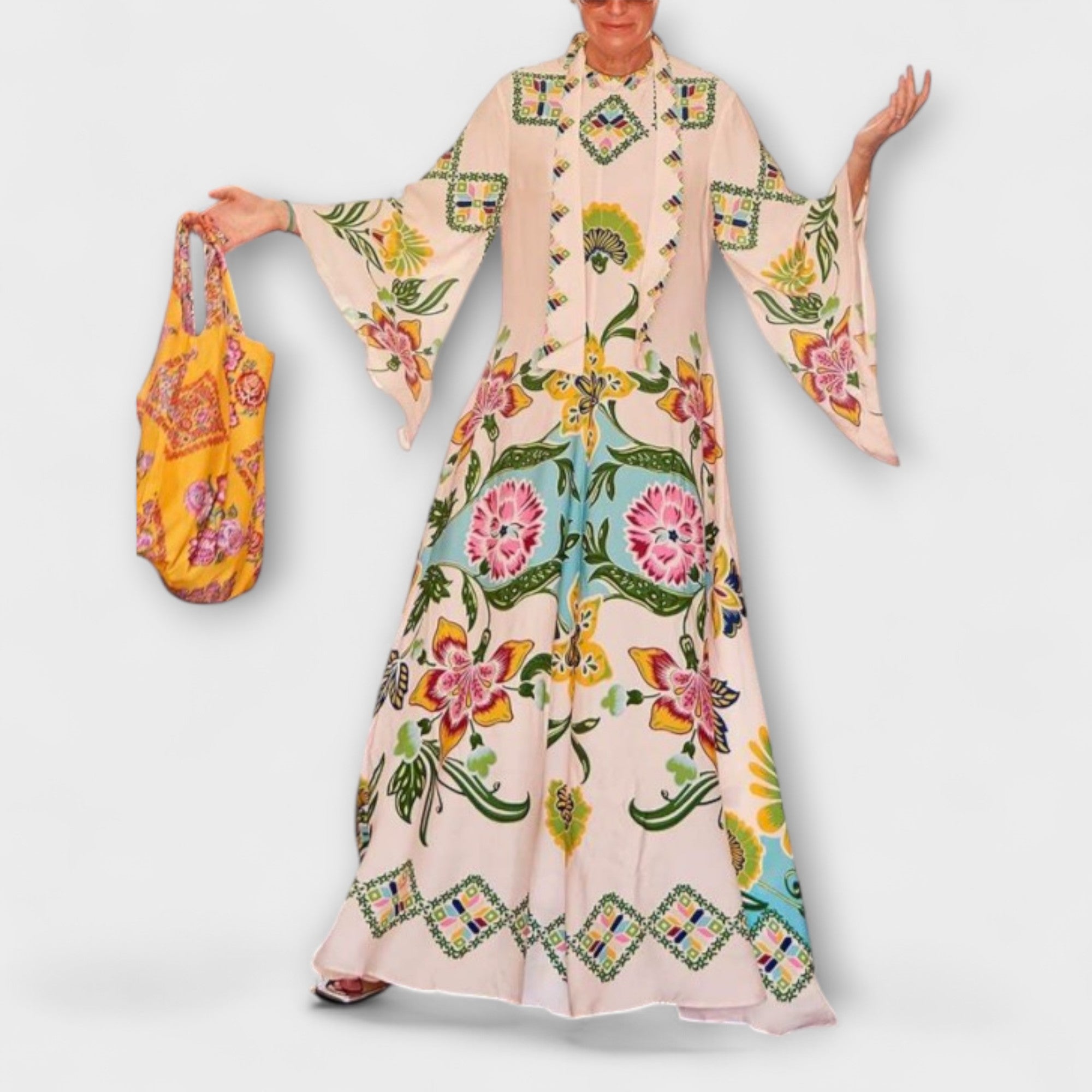 Lisa - Elegante Maxidress con stampa floreale e design fluido