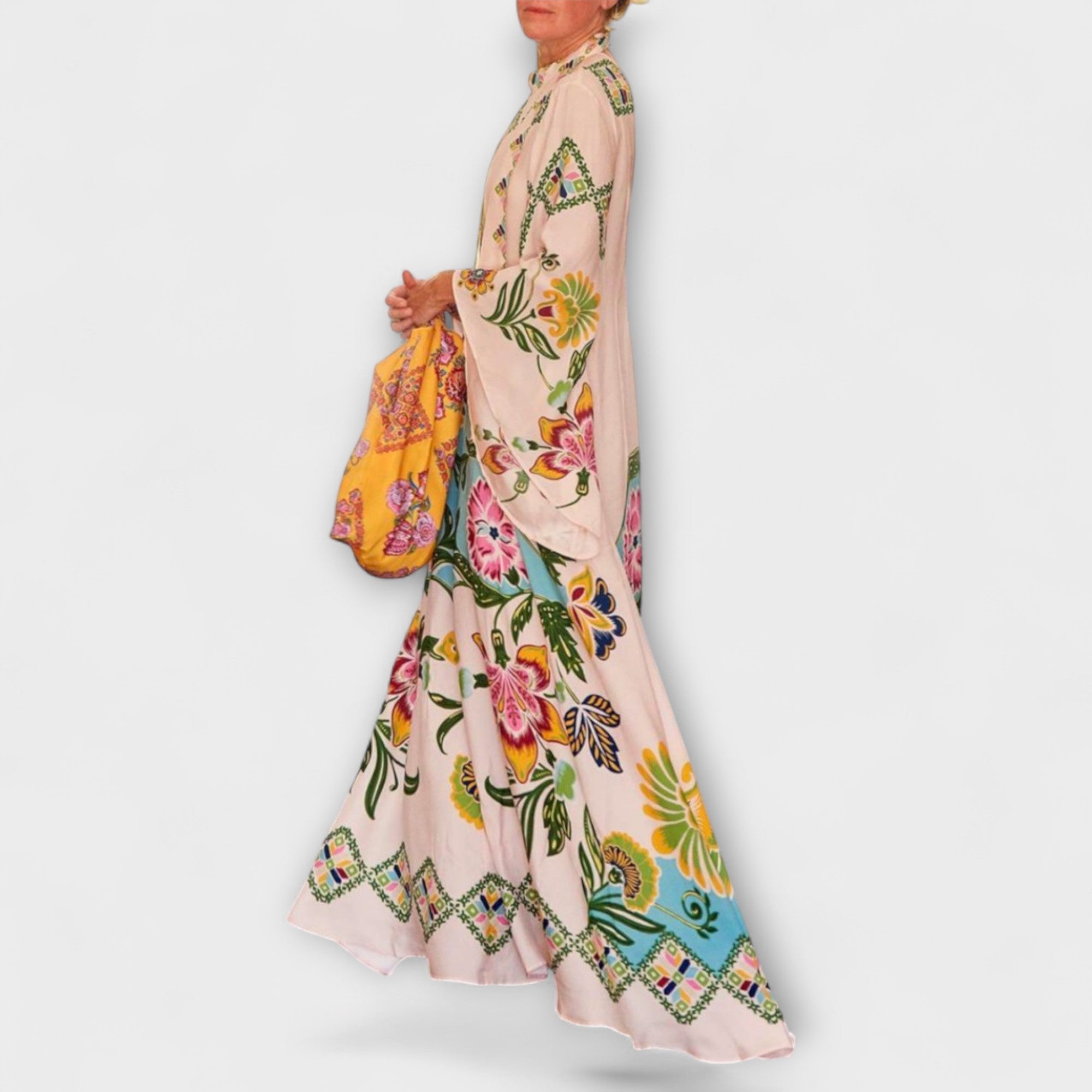 Lisa - Elegante Maxibito con stampa floreale e design fluido