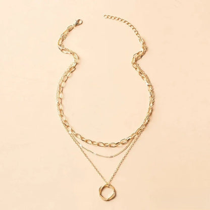 Collana a strati in oro retro