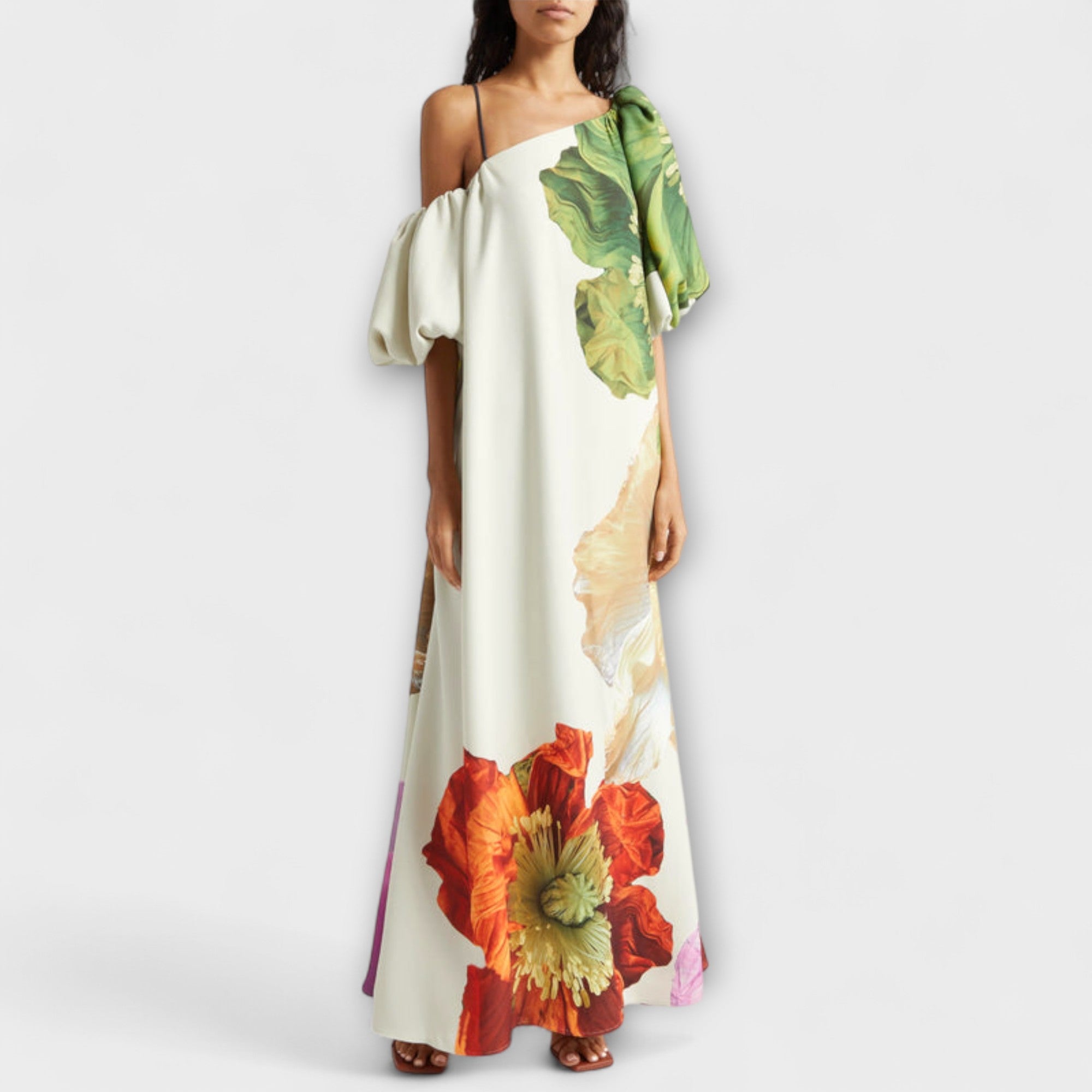 Melody - Abito Maxy Floreale Asimmetrico