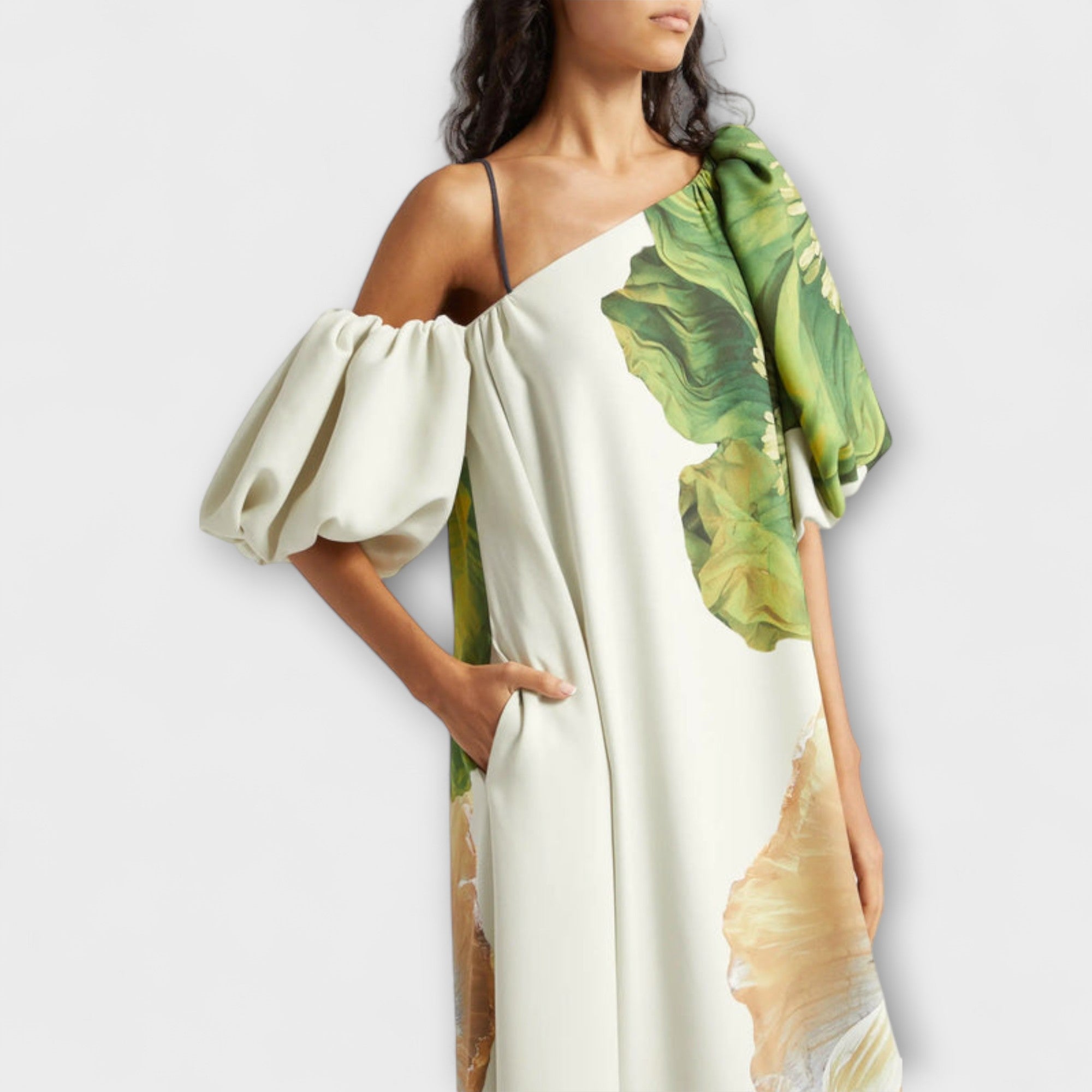 Melody - Abito Maxy Floreale Asimmetrico
