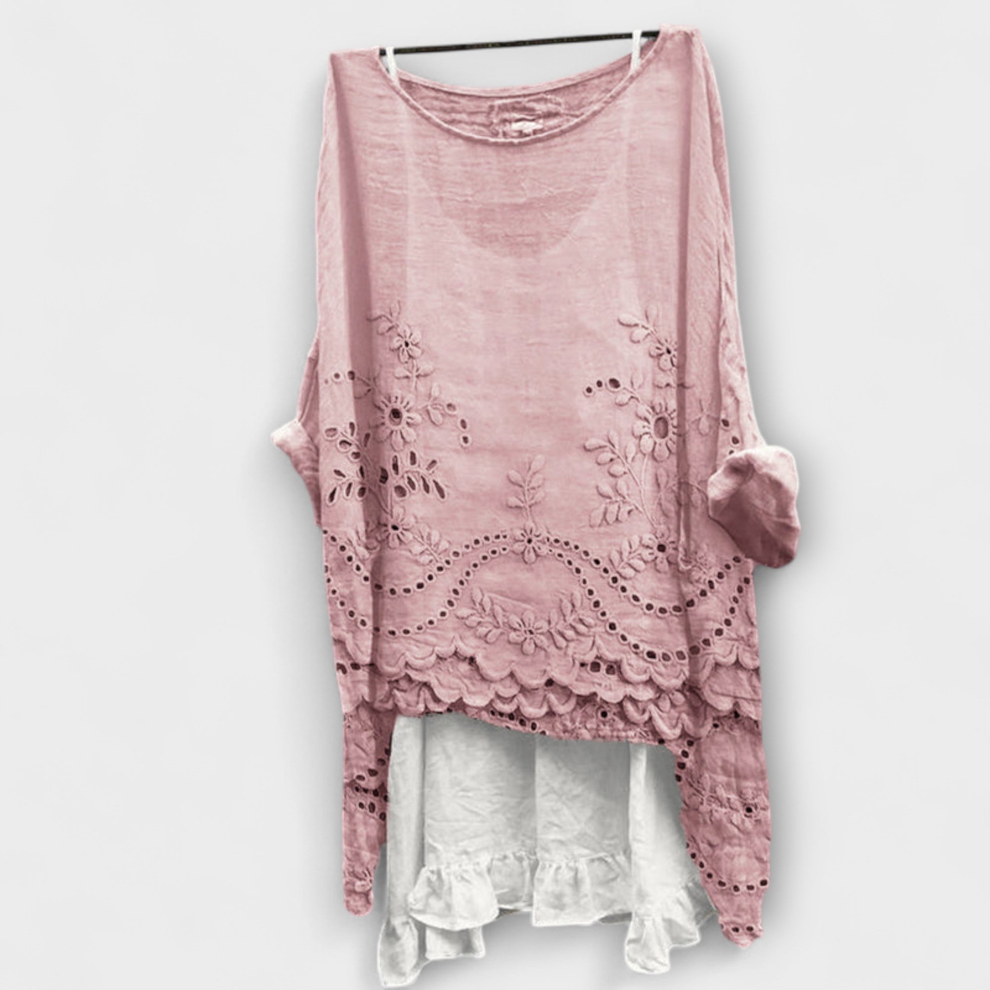 Ella - Blusa con orlo a due strati