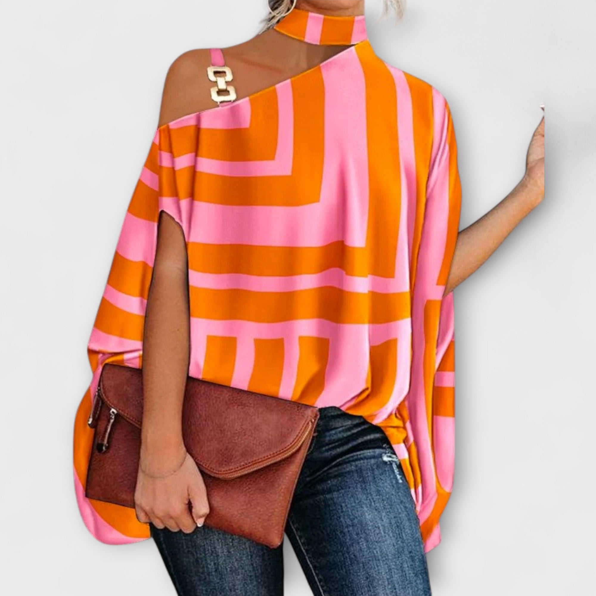 Blusa senza spalline per donne
