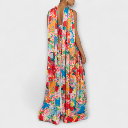 Harlow - Abito Maxi Floreale Off-Shoulder