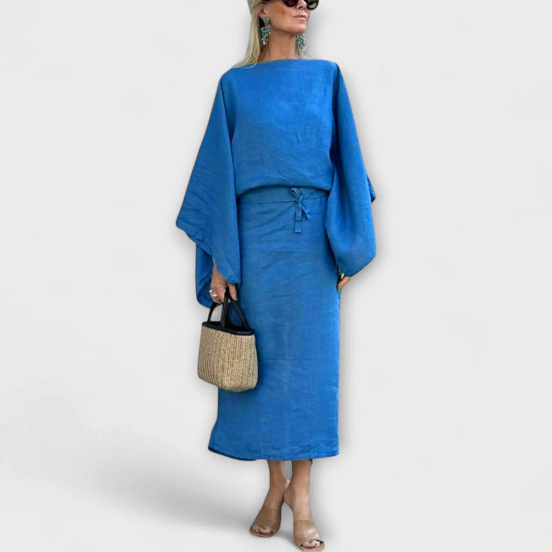 Dana - Abito Kimono in Lino e Cotone