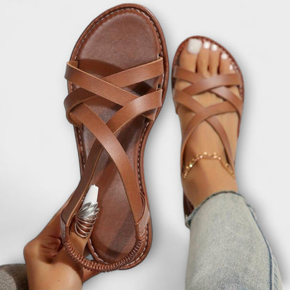 Deborah - Sandali da donna con chiusura incrociata leggera