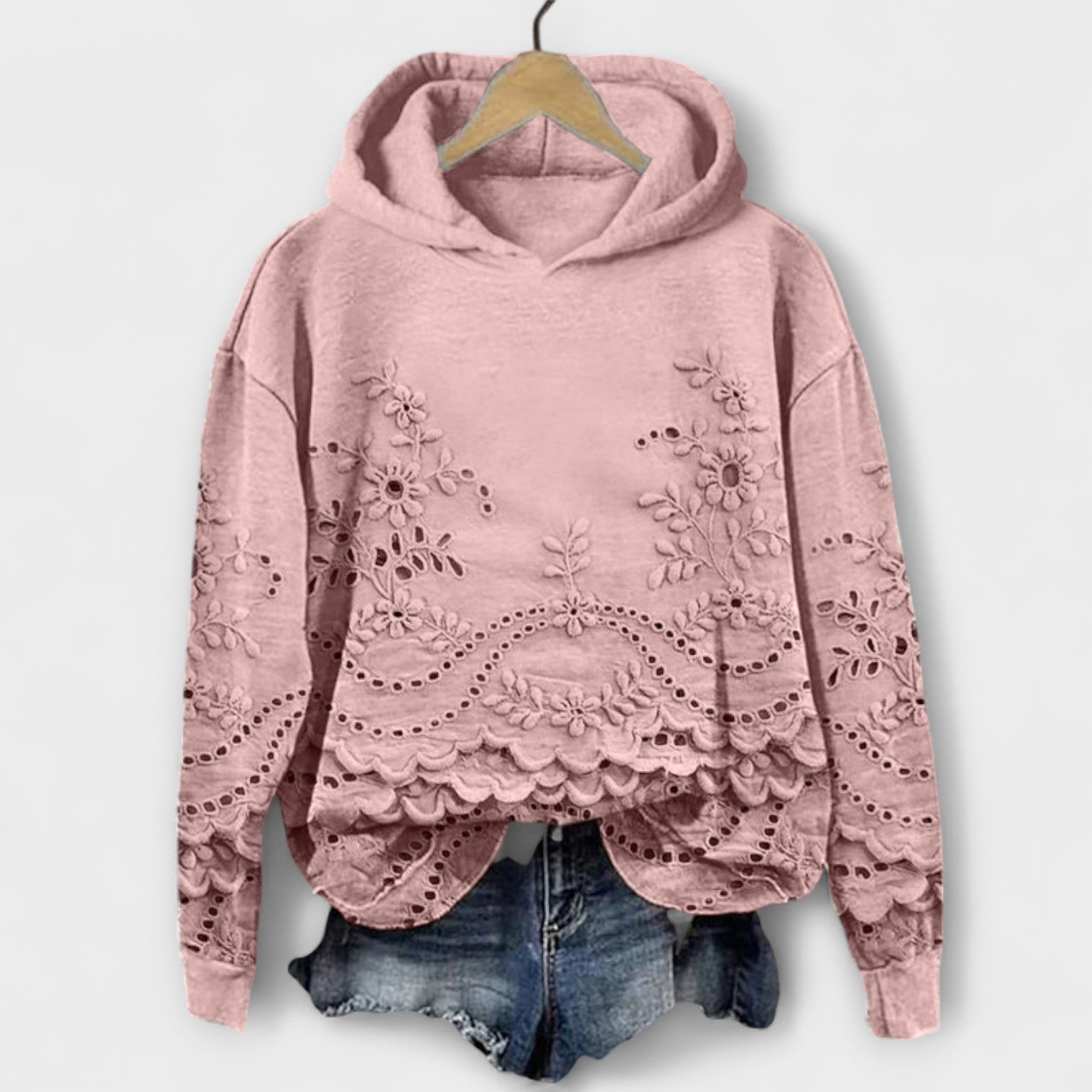 Grace – Felpa Vintage con Stampa Floreale