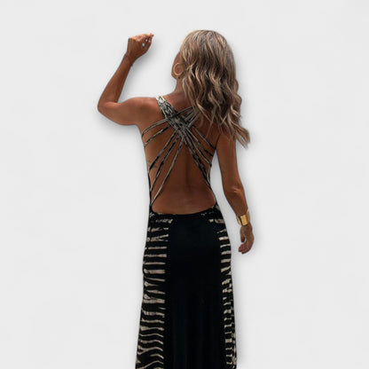 Livia - Maxidress con tie-dye cielo stellato