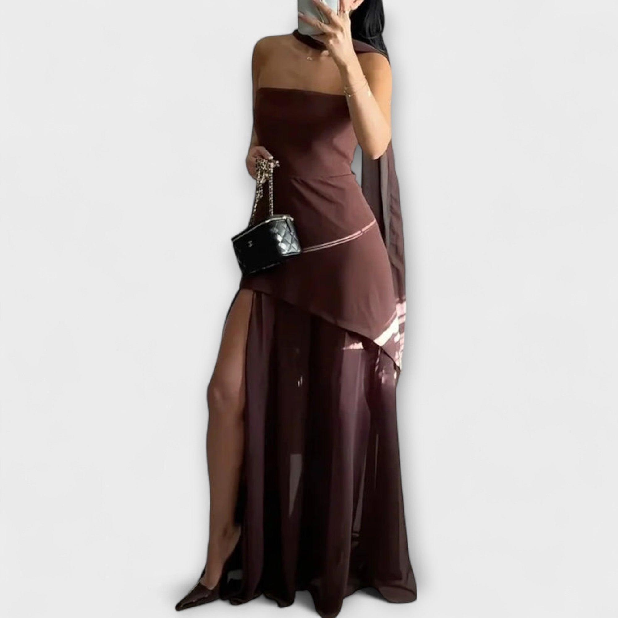 Goldie - Maxidress in chiffon