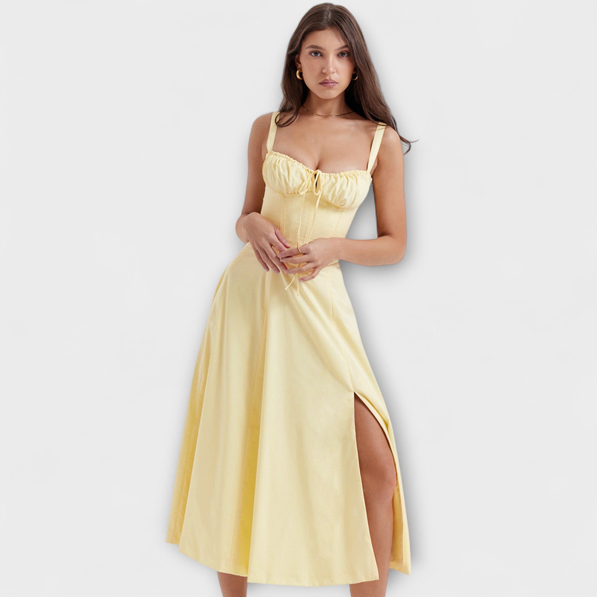 Zipporas - Abito a bustier sagomato con stampa floreale moderna