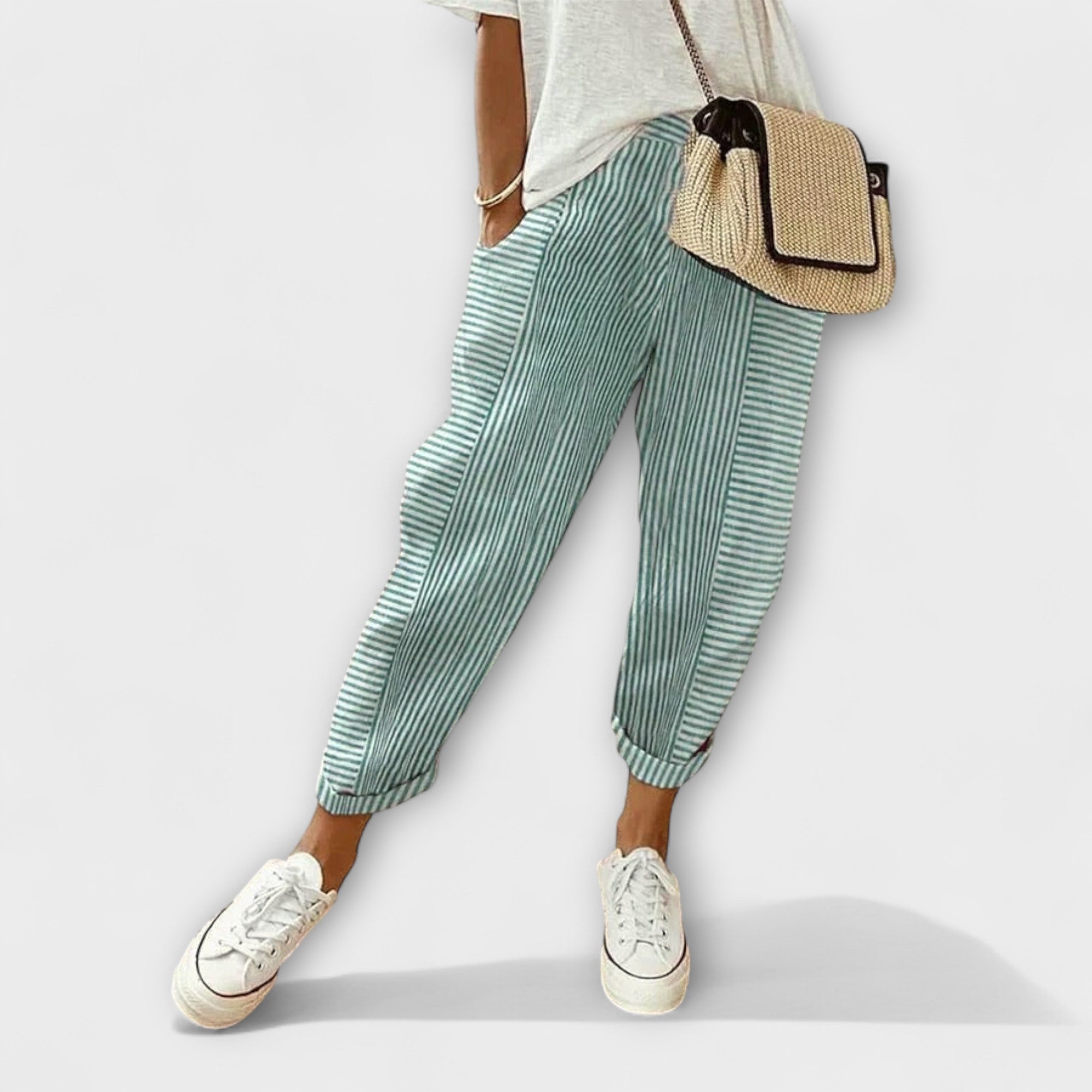 Sanne - Pantaloni a righe comodi