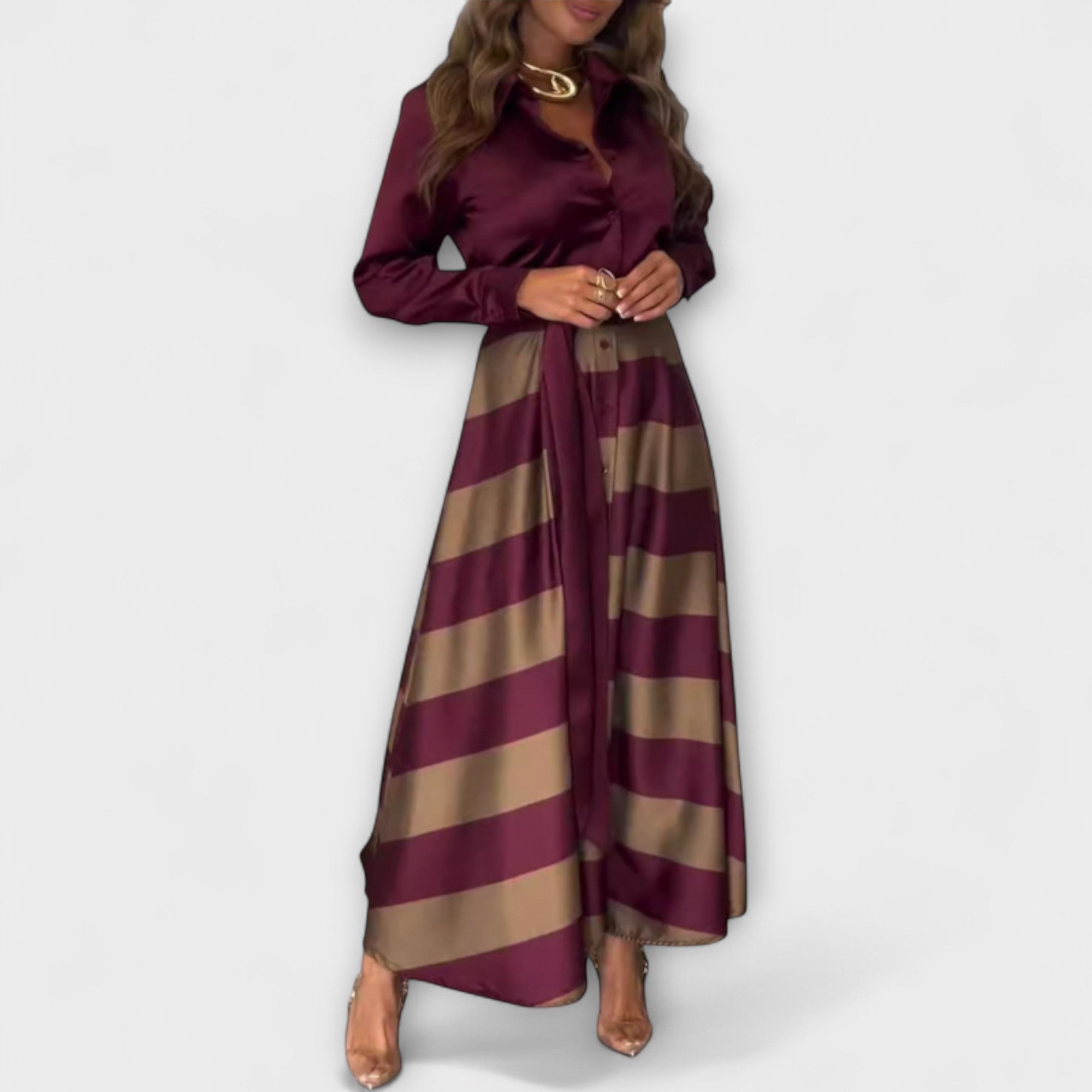 Hedda - Abito camicia lungo con cintura