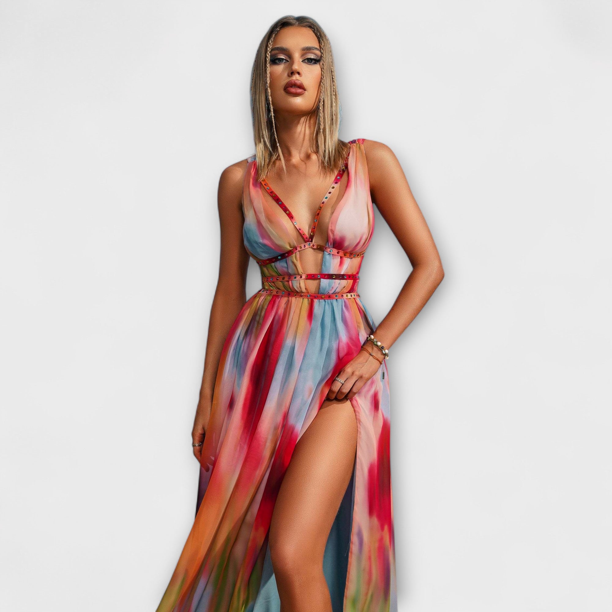 Freya - Abito Maxy Dipinto