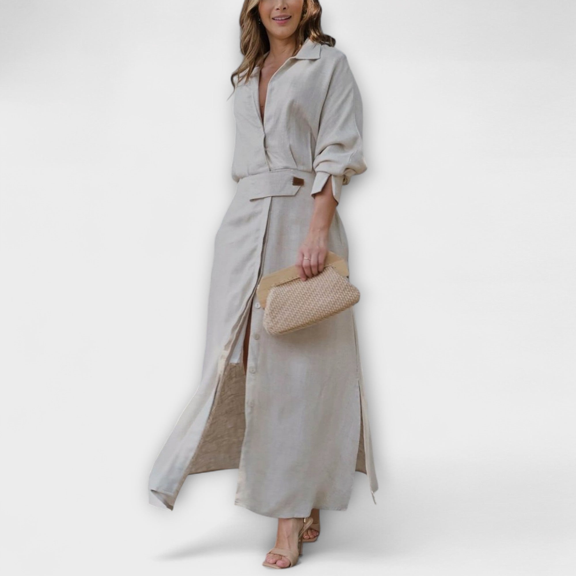 Jeanette - Abito lungo con scollatura a V