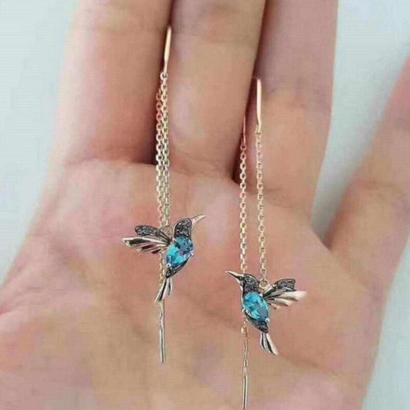 Orecchini Kolibri con smalto e zirconia
