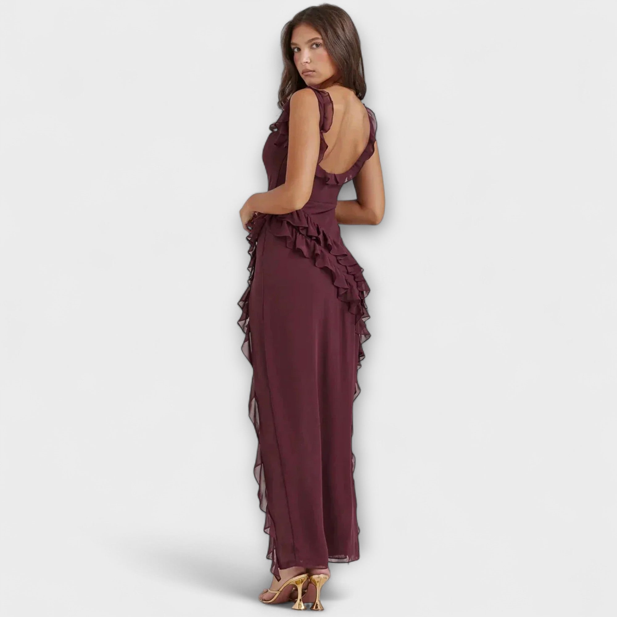 Lara - Abito Maxy Elegante con Spacco