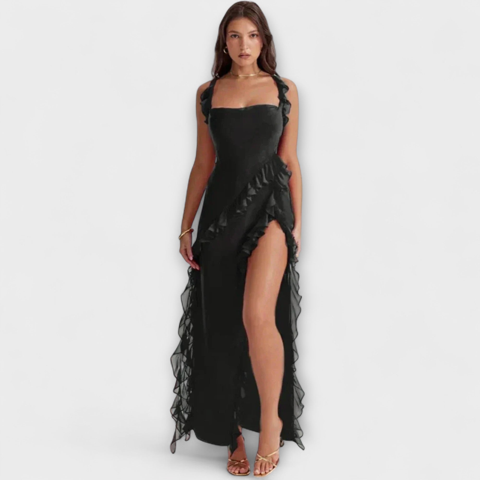Lara - Abito Maxy Elegante con Spacco