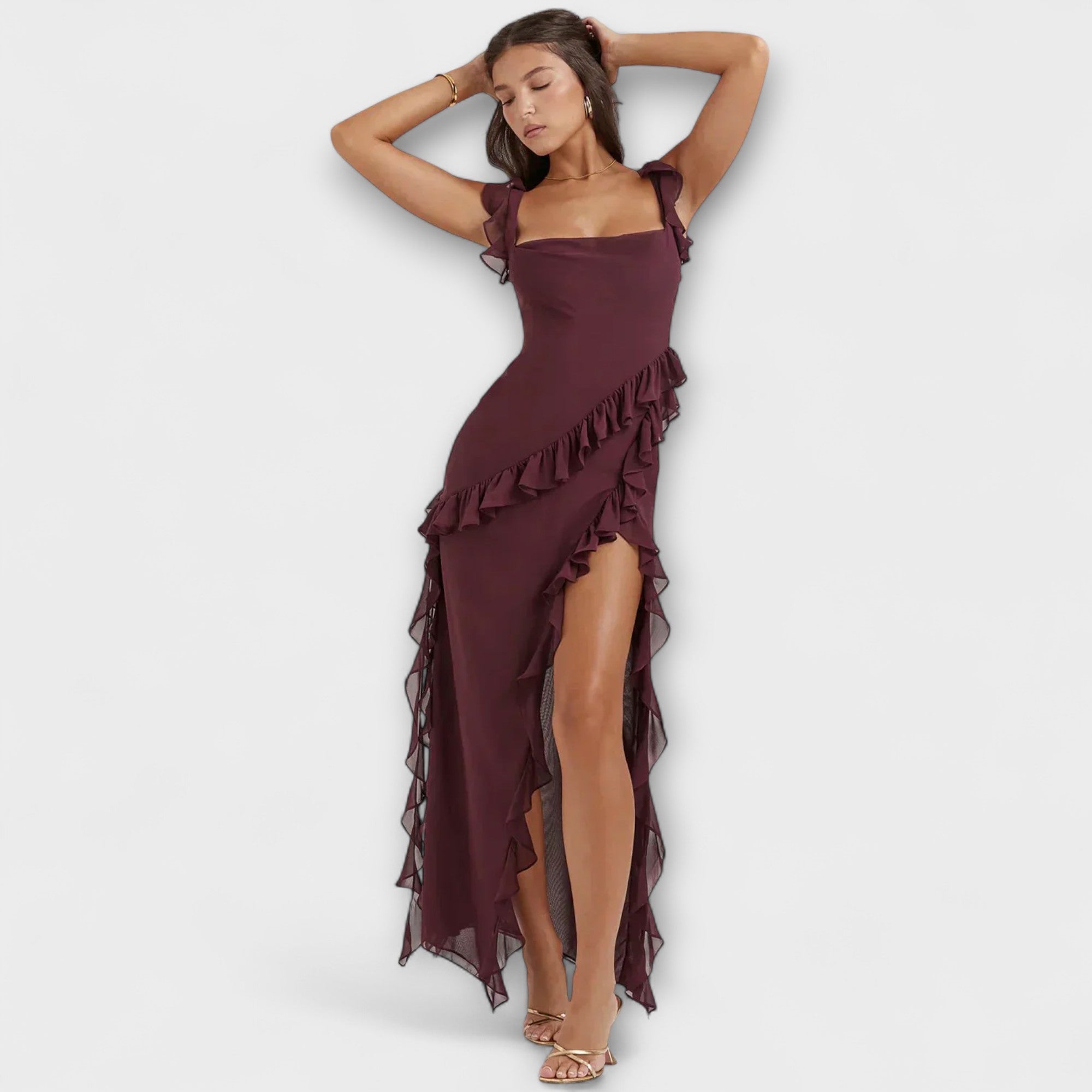 Lara - Abito Maxy Elegante con Spacco