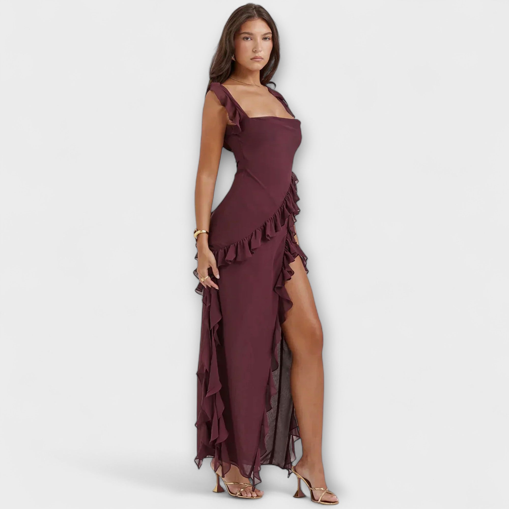 Lara - Abito Maxy Elegante con Spacco