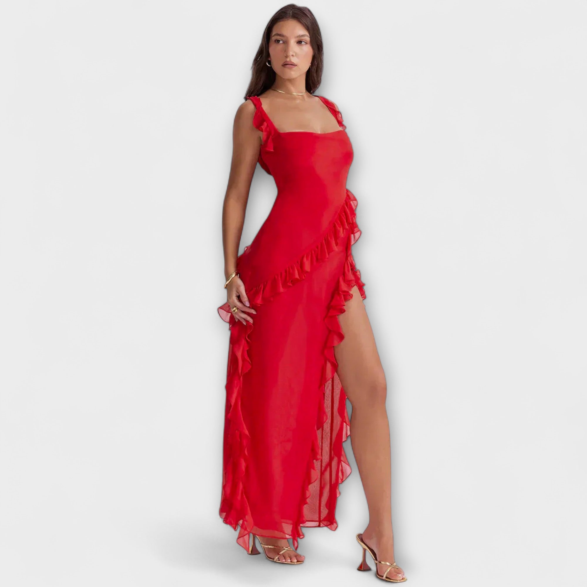 Lara - Abito Maxy Elegante con Spacco