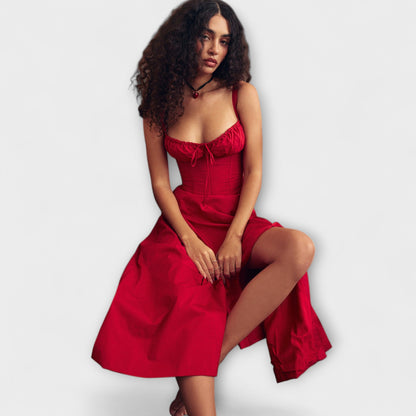 Zipporas - Abito a bustier sagomato con stampa floreale moderna