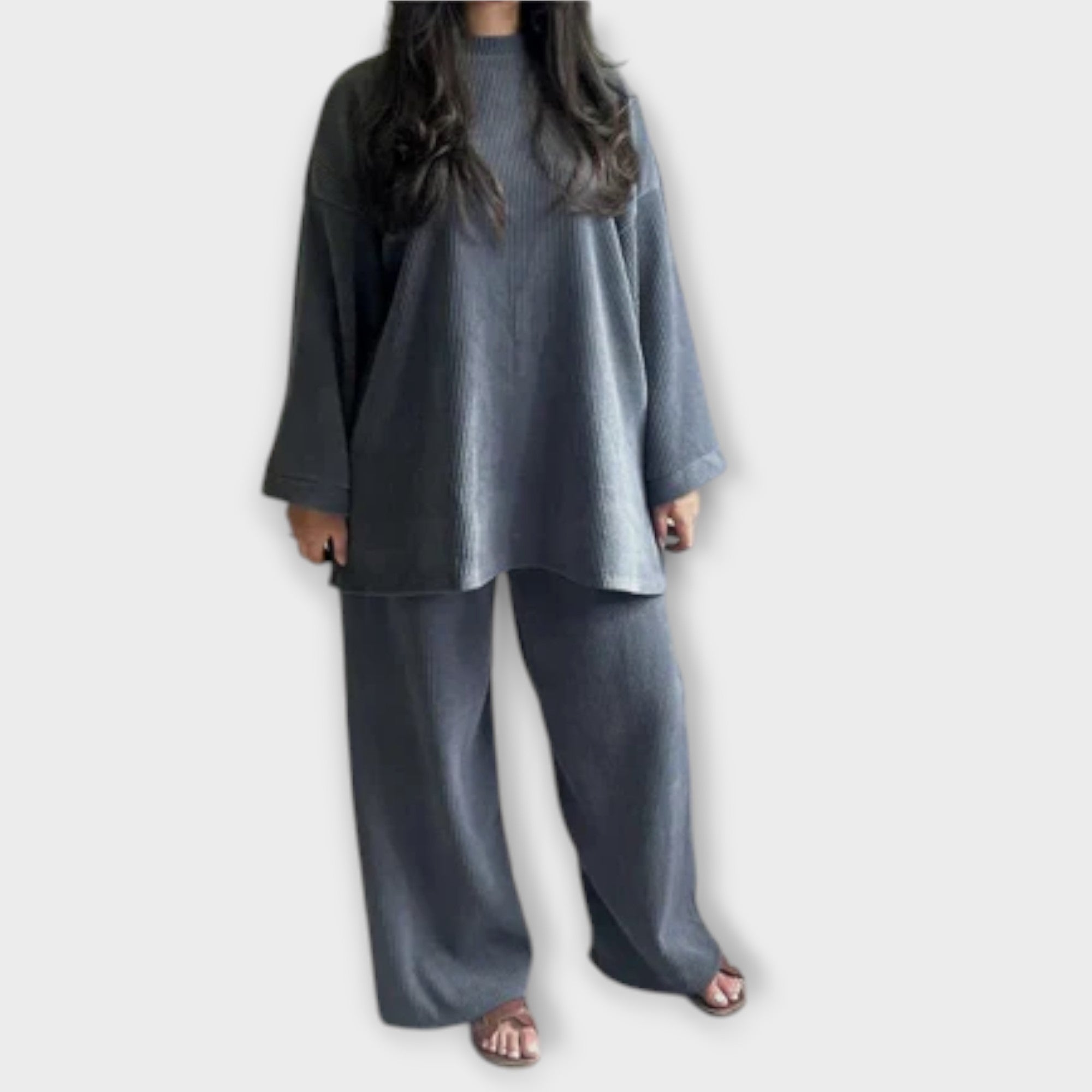 Ingrid - Set in Taglia Oversize - Stile Righe