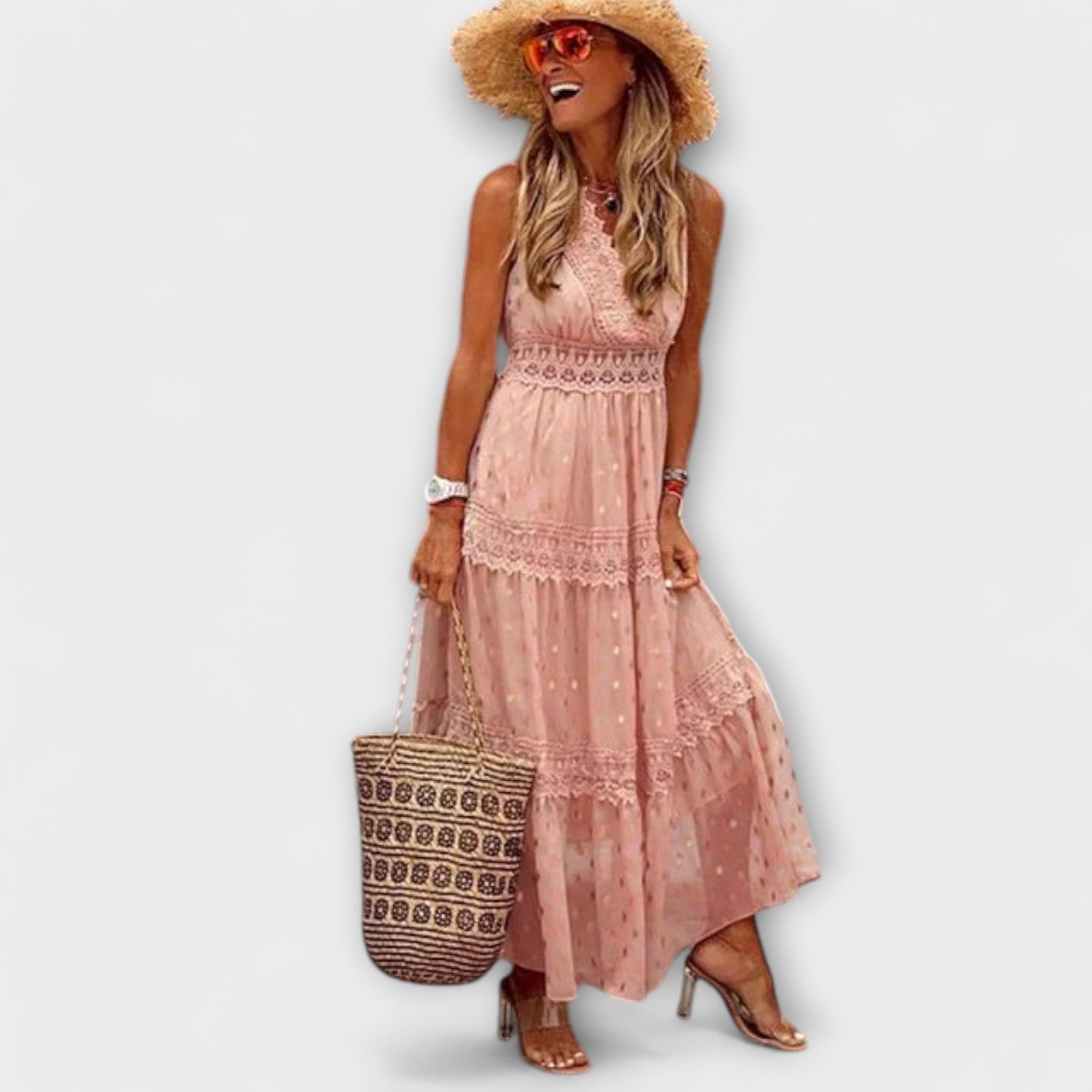Lola - Maxidress con pizzo Boho