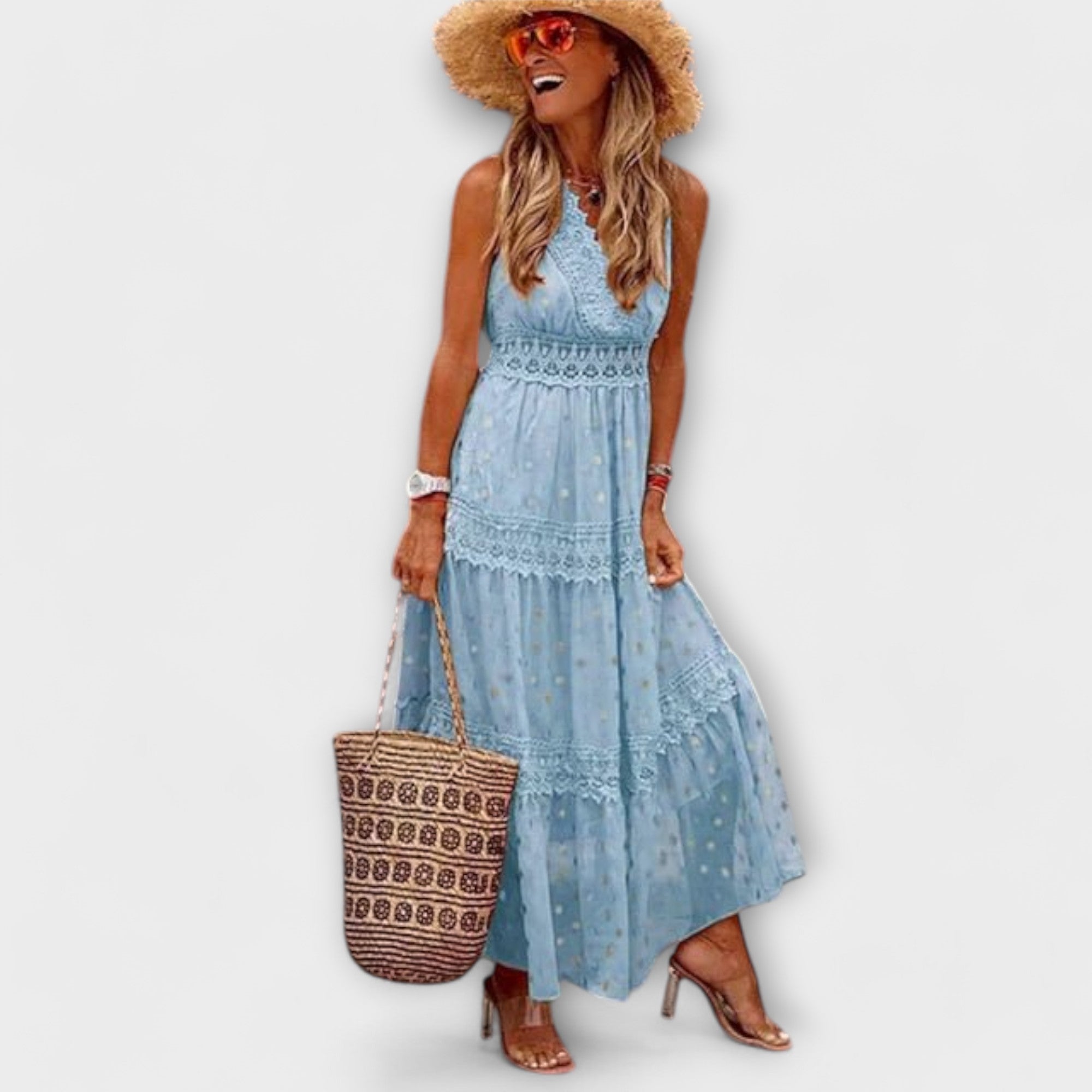 Lola - Maxidress con pizzo Boho