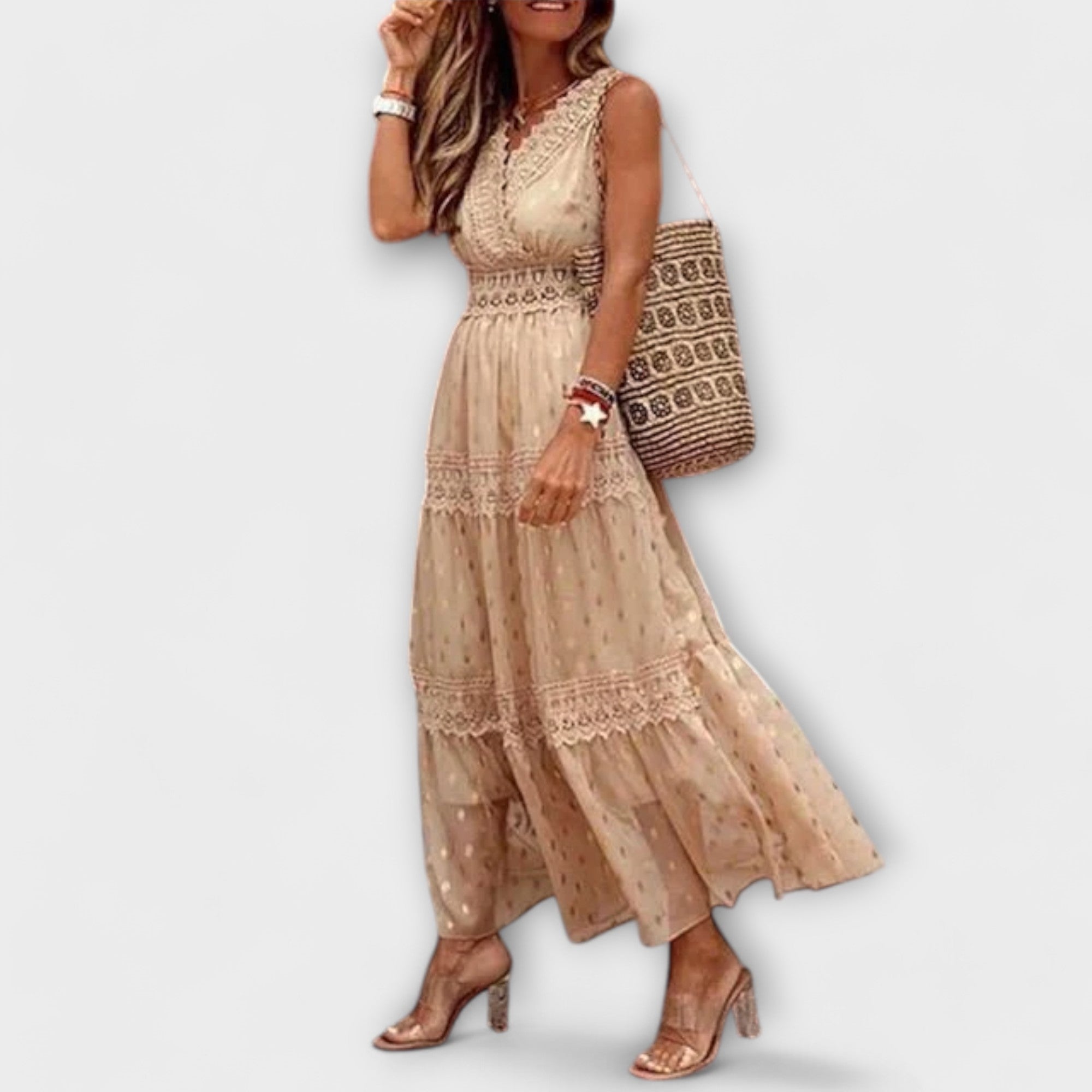 Lola - Maxidress con pizzo Boho