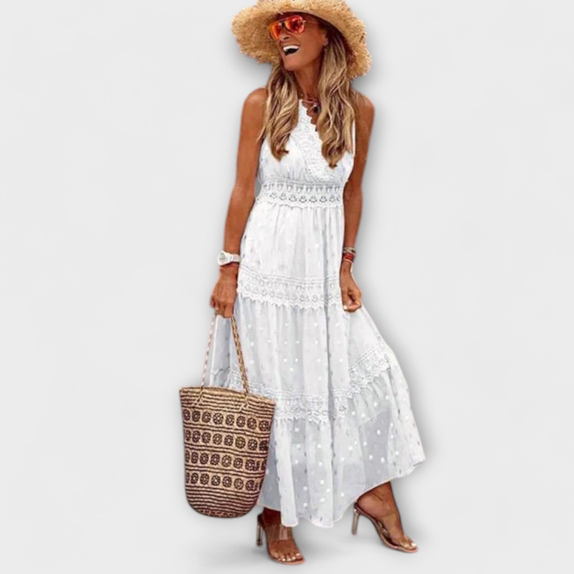 Lola - Maxidress con pizzo Boho