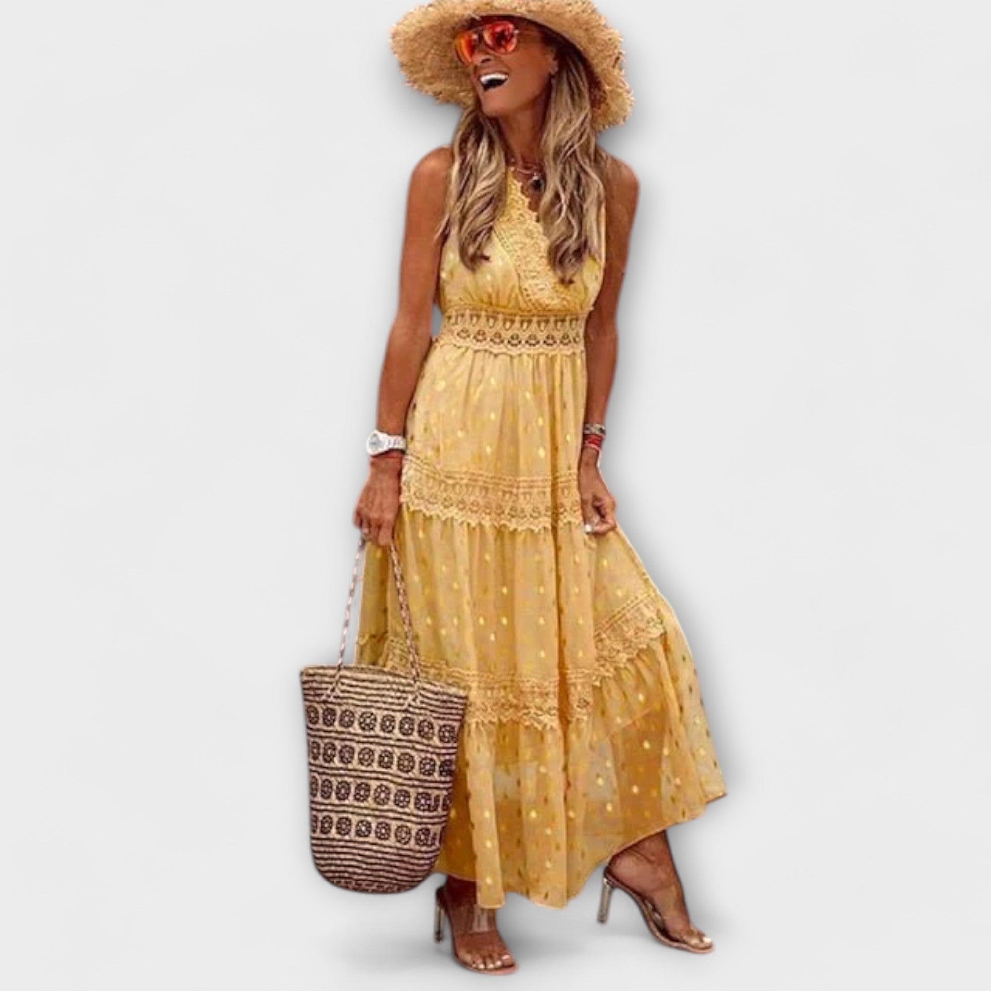 Lola - Maxidress con pizzo Boho