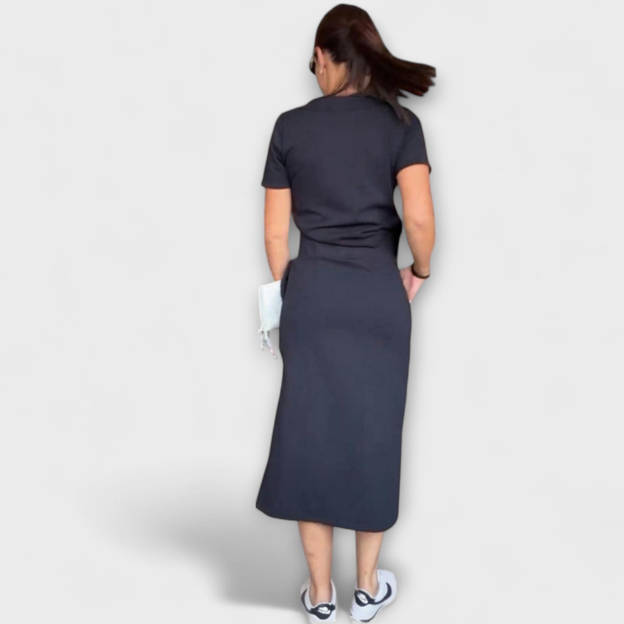 Danielle - Top elegante con scollo a V e gonna
