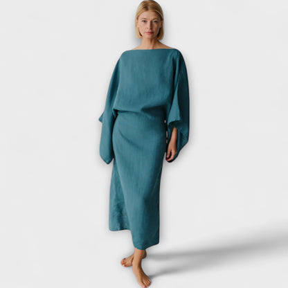 Dana - Abito Kimono in Lino e Cotone