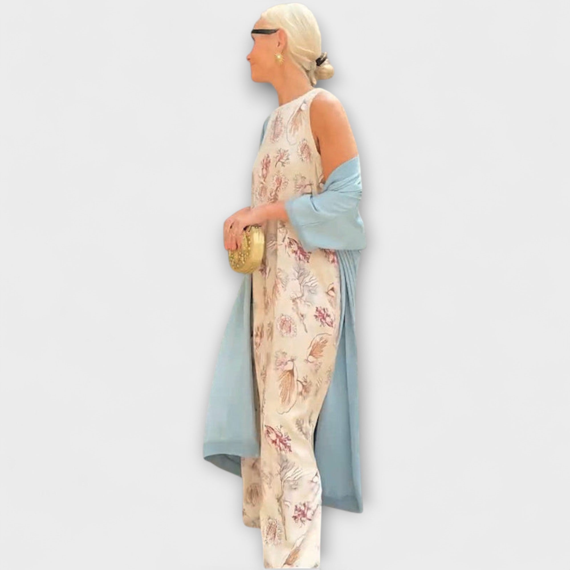 Elveria – Maxidress con cardigan abbinato