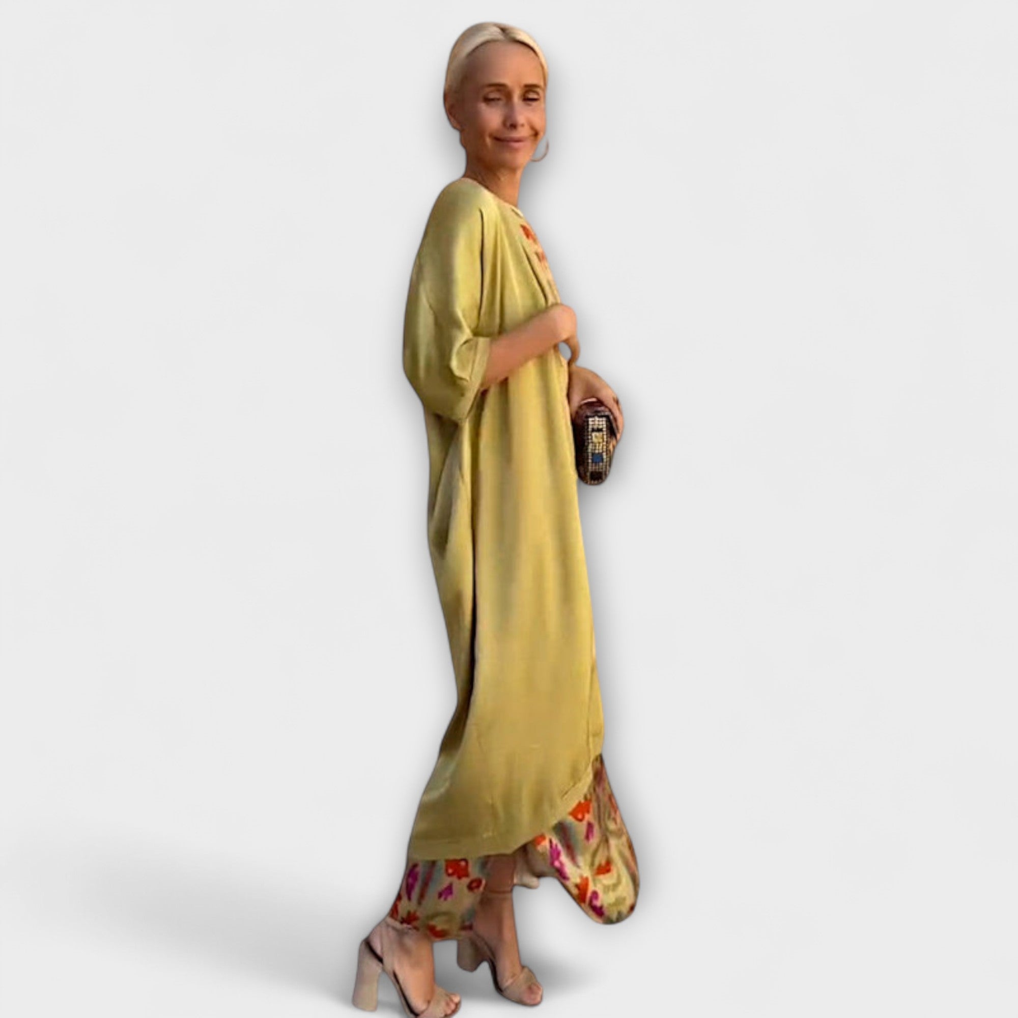 Elveria – Maxidress con cardigan abbinato