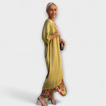 Elveria – Maxidress con cardigan abbinato