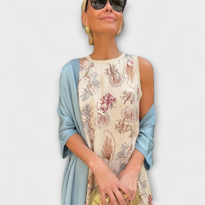 Elveria – Maxidress con cardigan abbinato