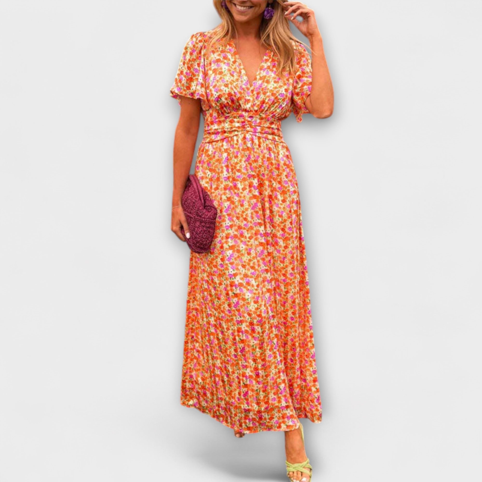 Elsie - Vestito classico con scollo a V