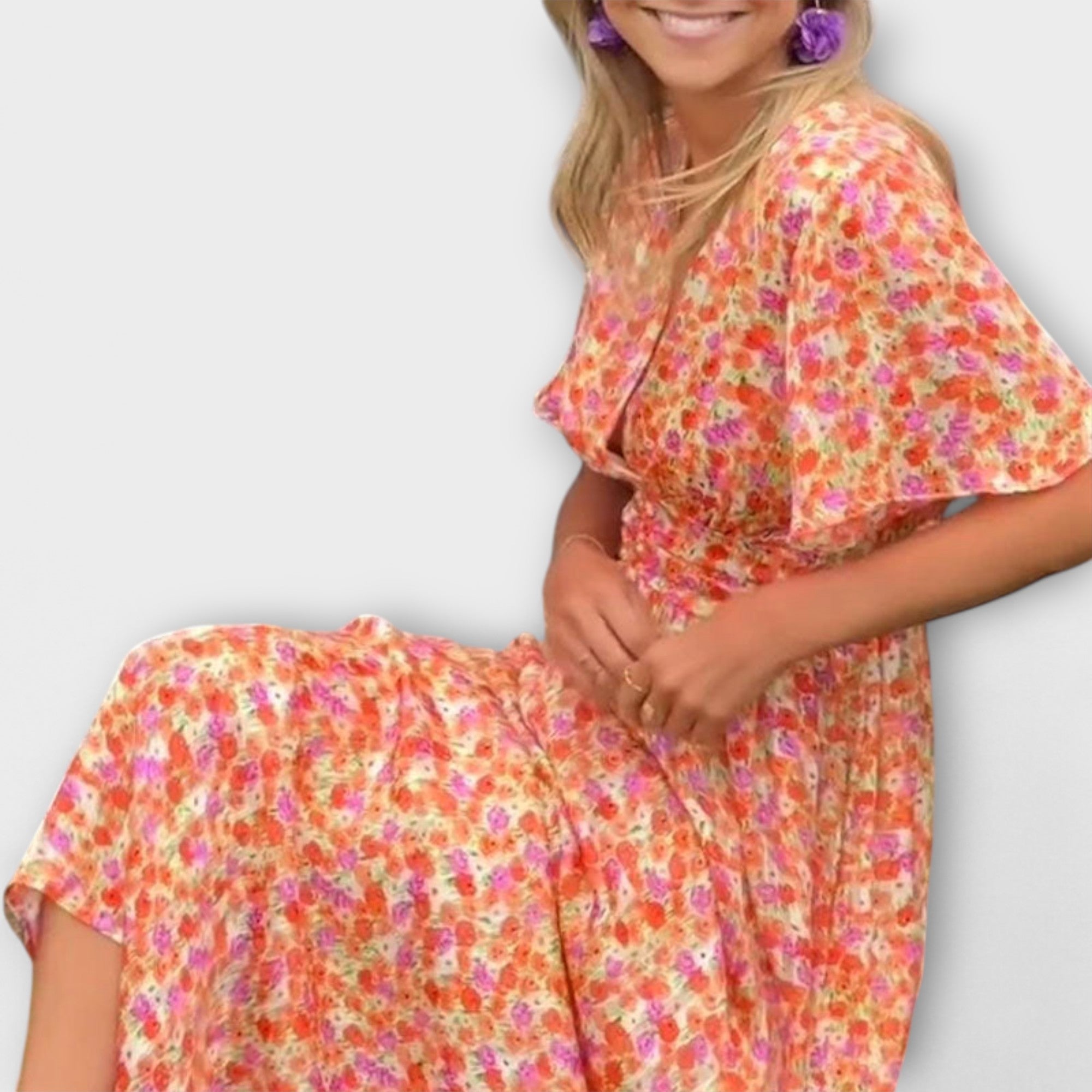 Elsie - Vestito classico con scollo a V