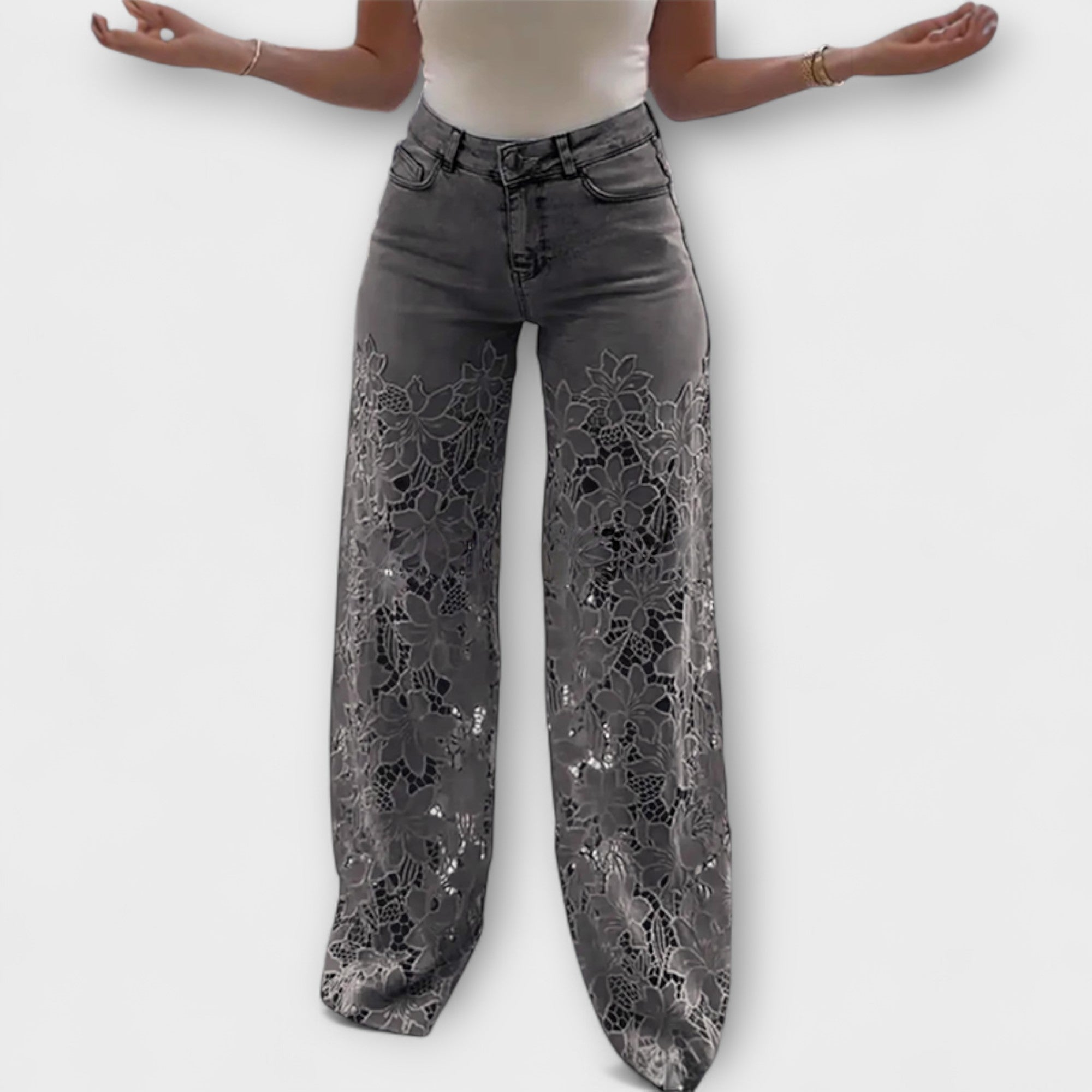 Jeans Patchwork in Pizzo Trendy