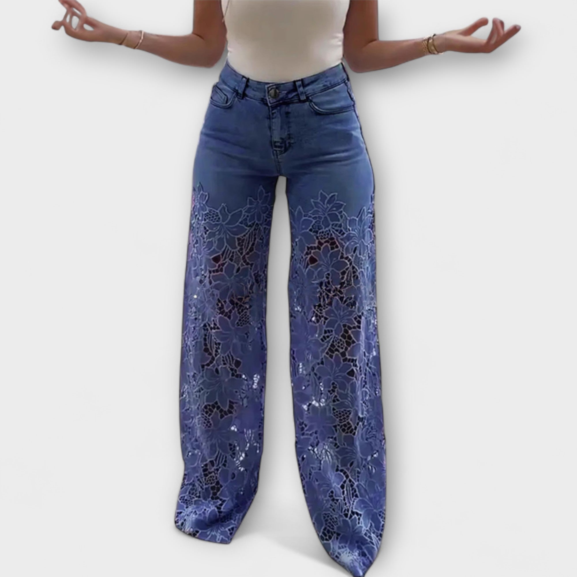 Jeans Patchwork in Pizzo Trendy
