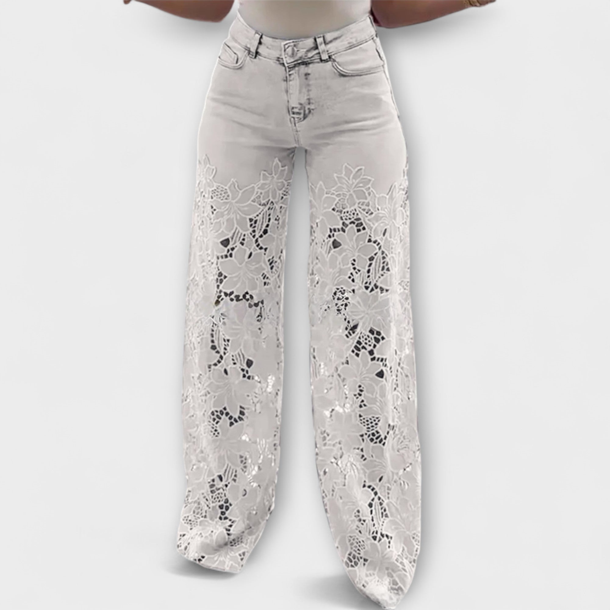 Jeans Patchwork in Pizzo Trendy